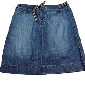 Liz Claiborne Jean‎ Skirt Short Size 14 Zipper Pockets